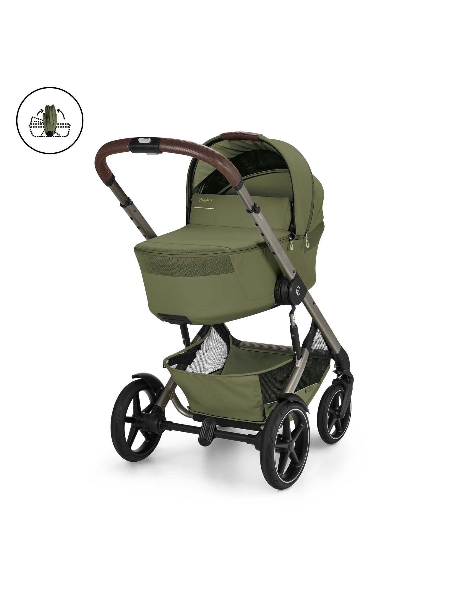 Cybex Talos S Lux inkl. brettbar liggedel - Moss Green